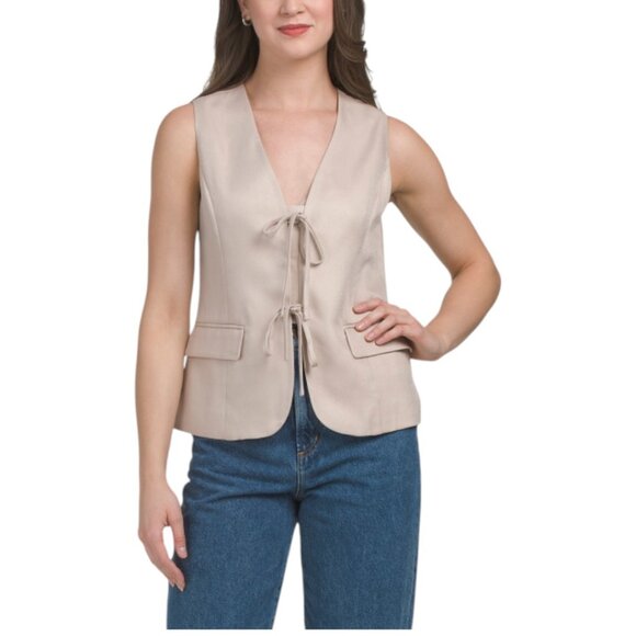 French Connection Tops - FRENCH CONNECTION Tie Front Bow Vest
